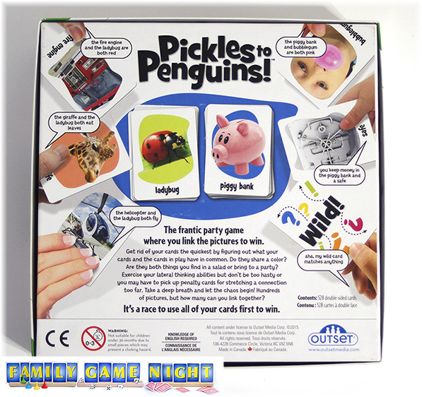 The back of the Pickles to Penguins box
