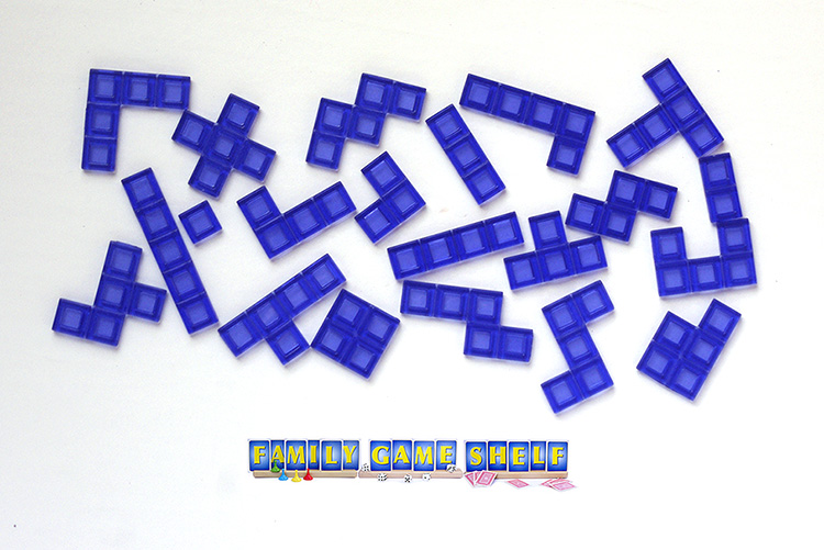Blokus pieces are different shapes and sizes