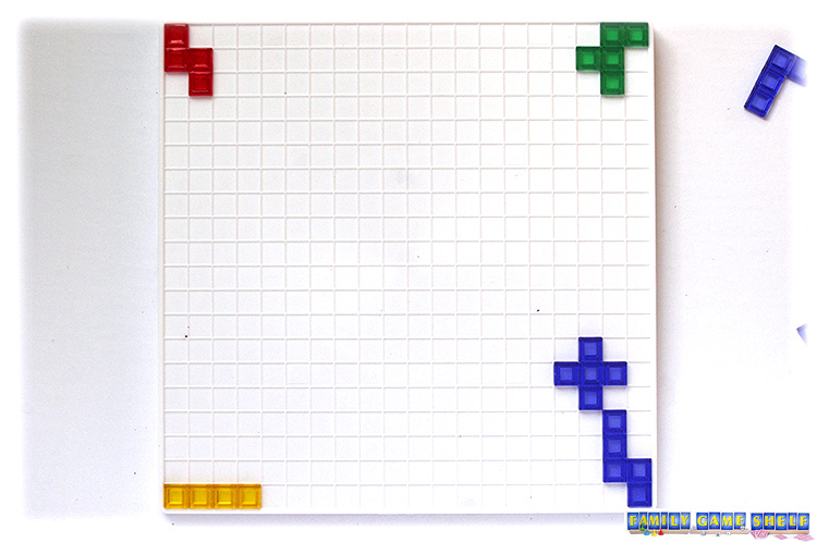 Players start in their own corner of the board