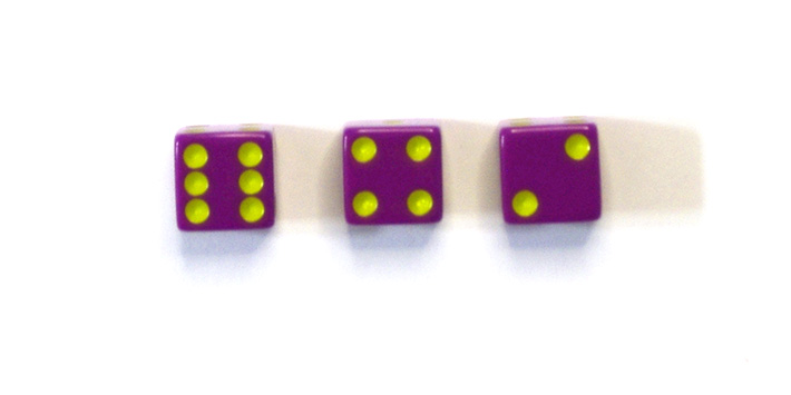If you've already crossed off a number and can't use any dice your turn is over. Dice showing 6, 4, 2