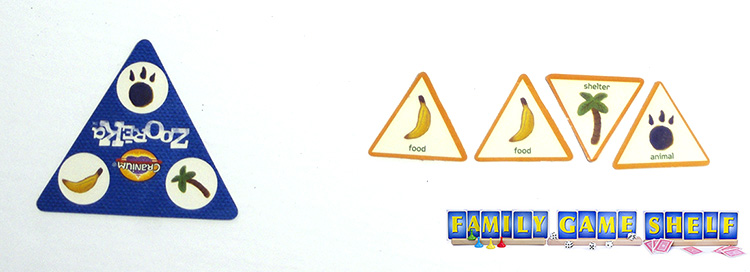 The Zooreka cards are triangluar