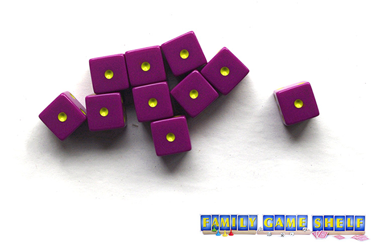 Ten dice showing all the same number-- a Tenzi