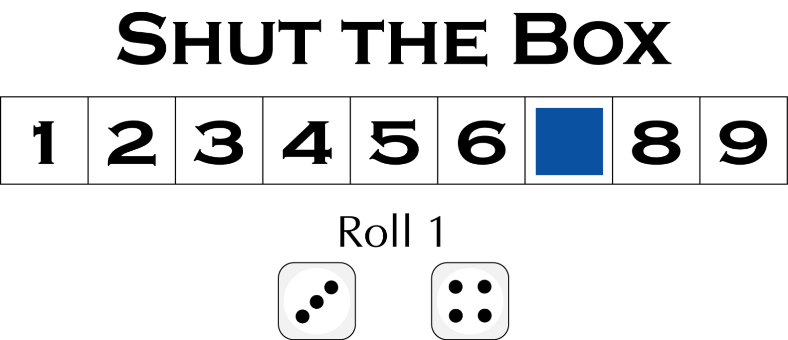 Shut the Box Dice Game Family Game Shelf