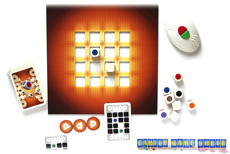 The Dotto board with an incomplete pattern