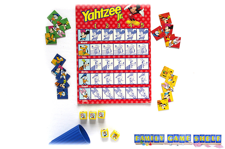 Yahtzee Jr with dice and markers