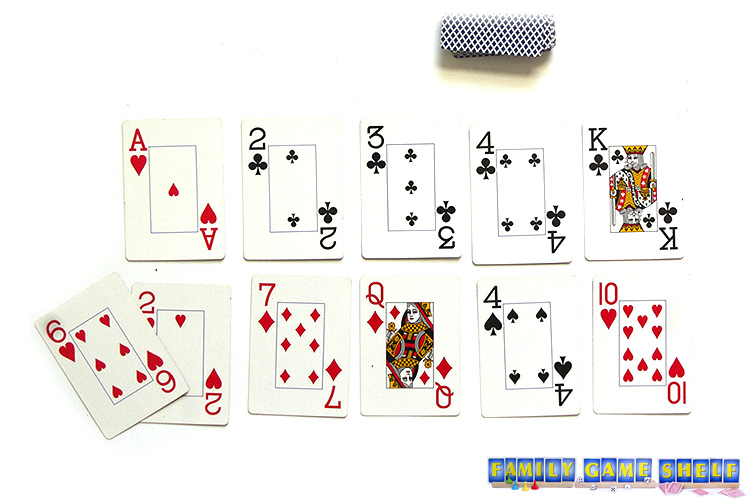 Card Game Garbage player replacing a two with a six.