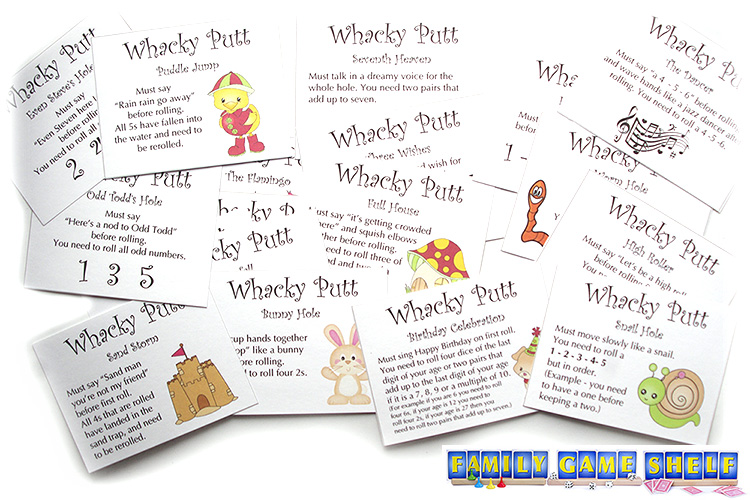 The Whacky Putt cards