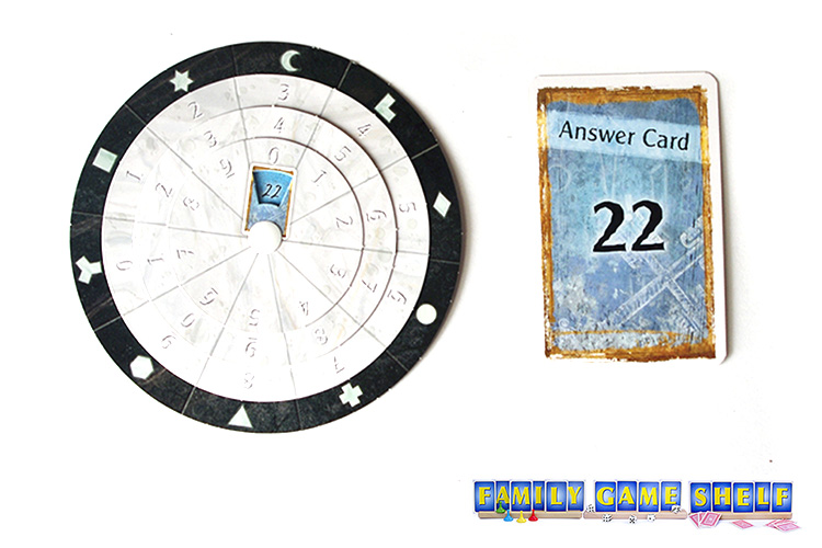 The decoder ring showing the right card to look at