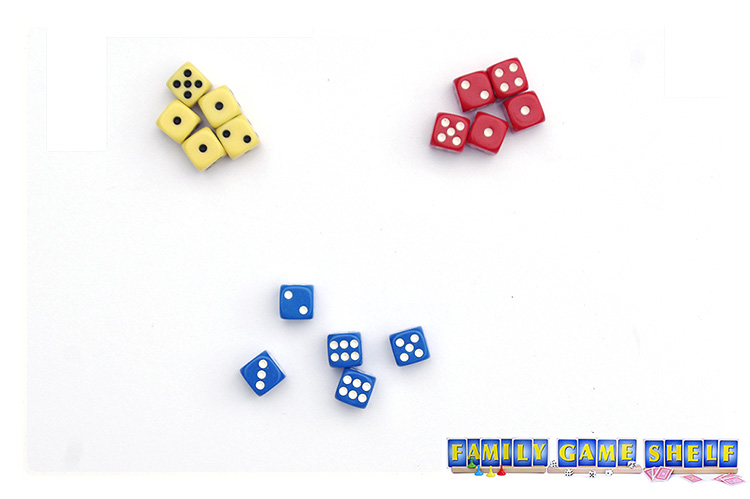 Monkey Dice game player rolling a 3, 2, 6, 6, 5
