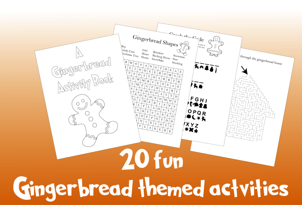 Christmas Eve Box gingerbread activity sheets