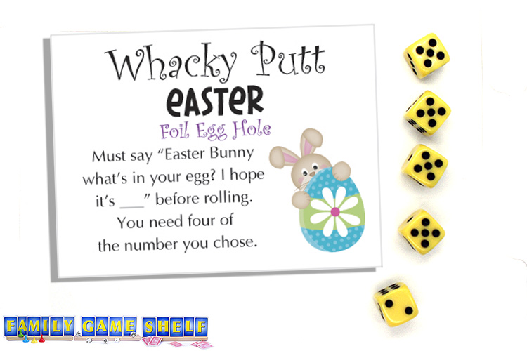 Easter Whacky Putt Foil Egg hole card