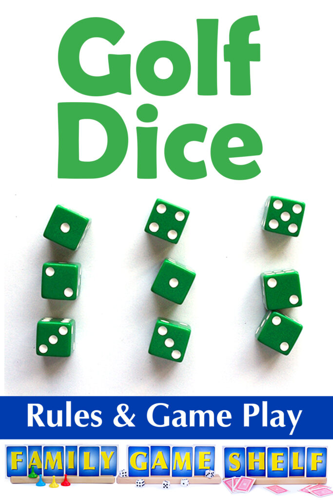 Golf Dice Rules and game play pin