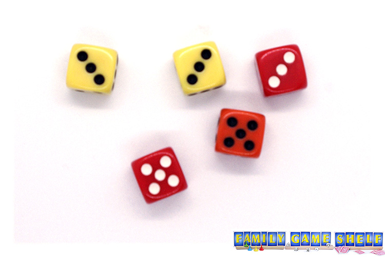 Piñata Dice Race roll of 3, 3, 3, 5