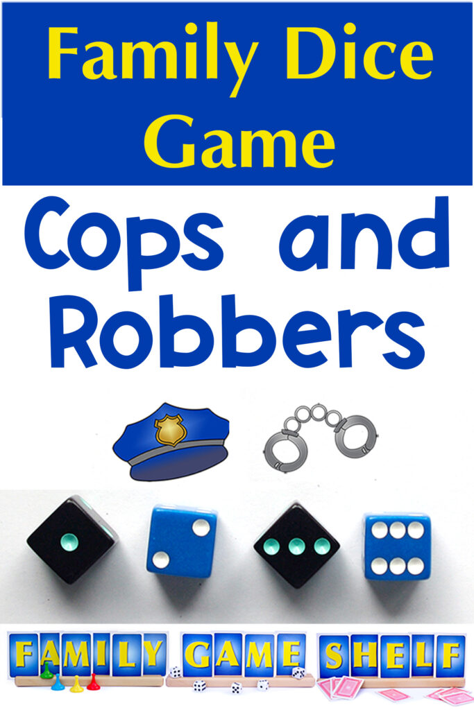 Family Dice Game Cops and Robbers pin