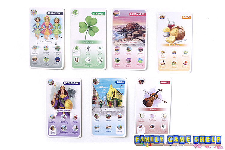 The Happy Families Exploring Ireland card families
