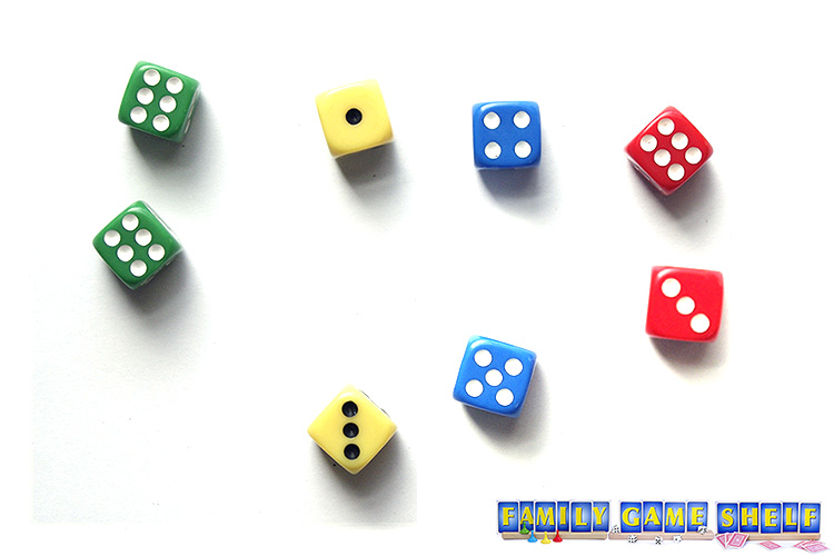 Laze Dice roll of yellow 3 blue 5