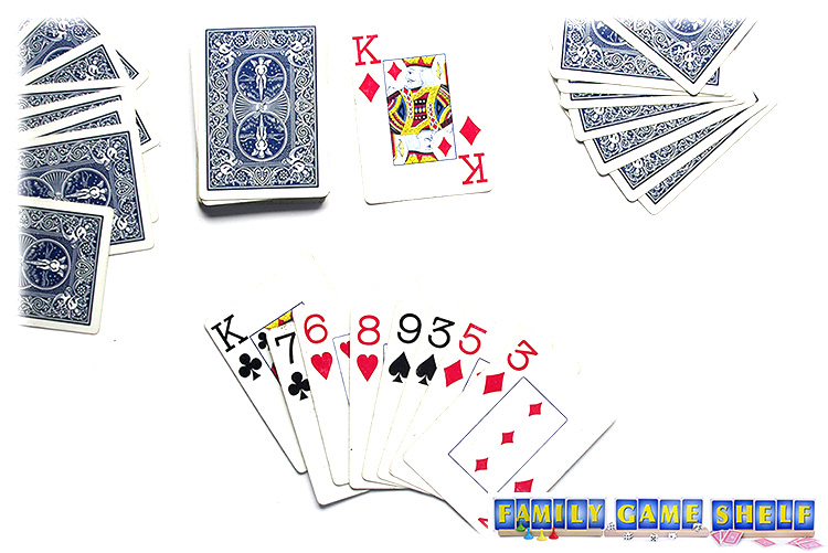 Christmas Crazy 8s card game hand