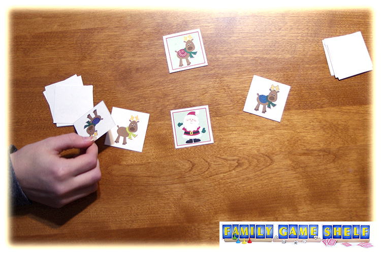 Don't Smack It Christmas player flipping over a reindeer card
