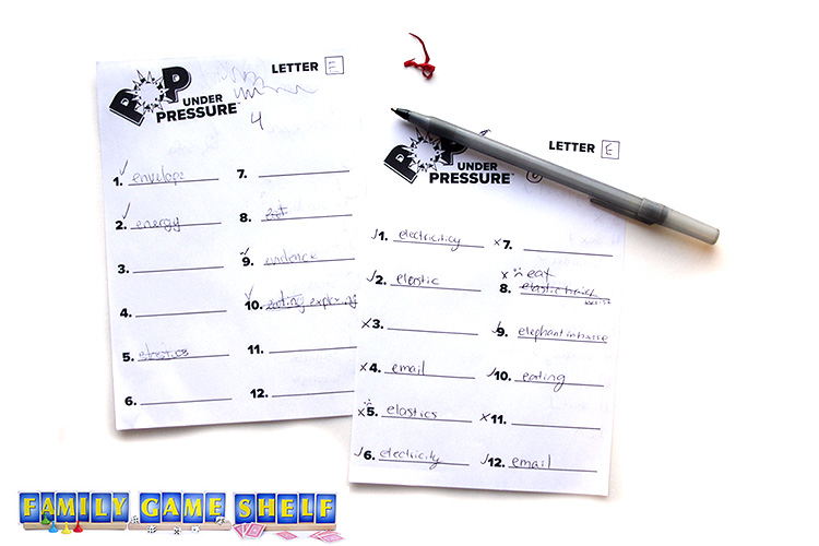 Pop Under Pressure answer sheets