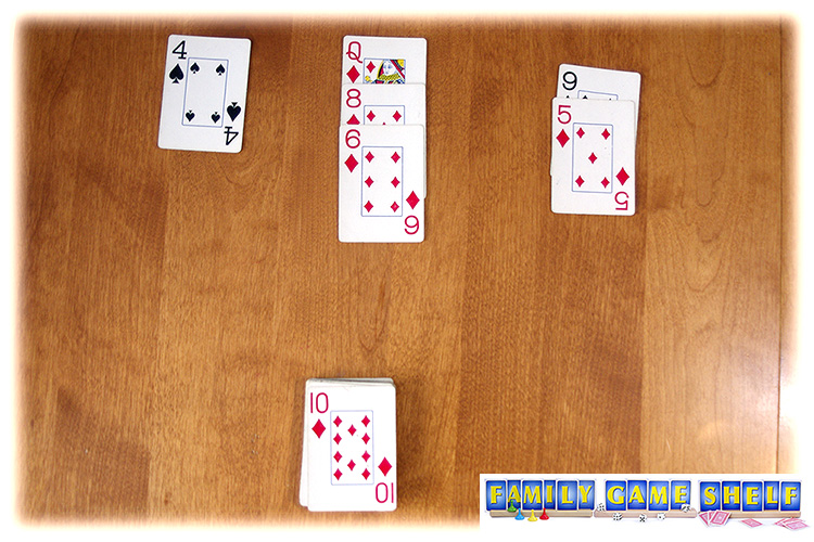 Golf Solitaire with six cards left in the tableau