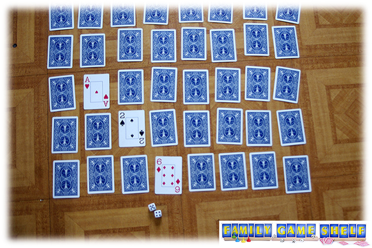 Flip Over player with a dice sum of 11 and a card sum of 9