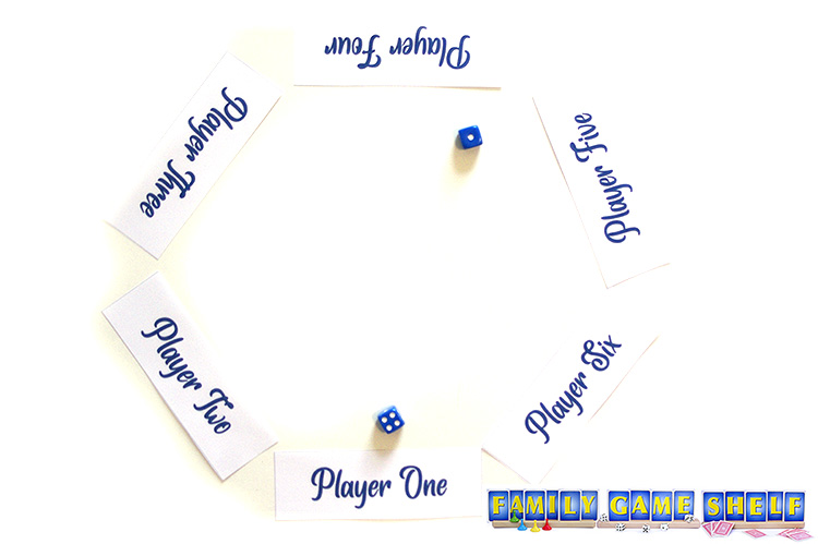 Roller Coaster dice game with a player rolling a 1 and passing the dice