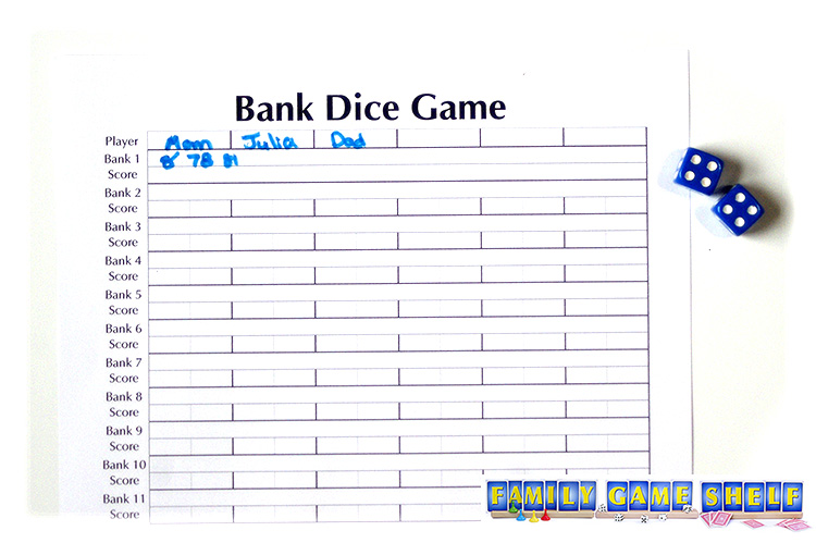 Bank dice game with a roll of double fours.