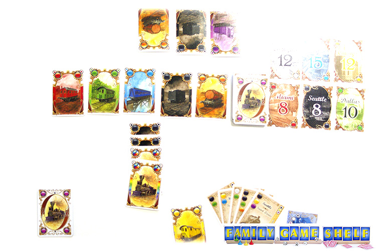 One player placing 4 black cards making the other player discard his black card