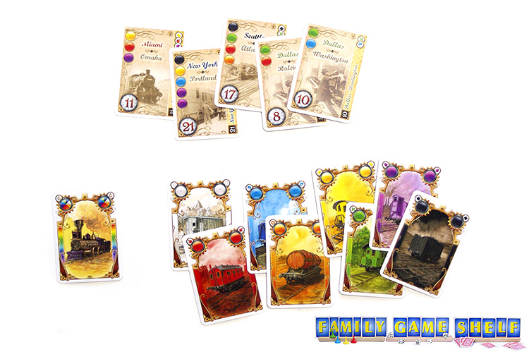 The Ticket to Ride card game cards