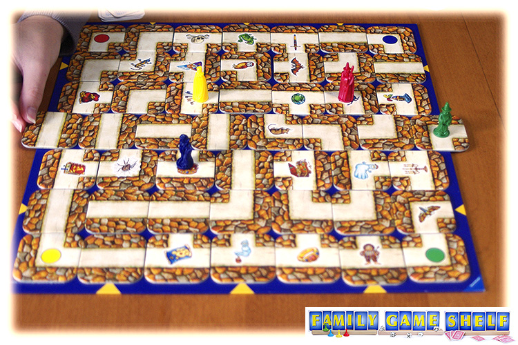 A Labyrinth player being pushed off the end of the board