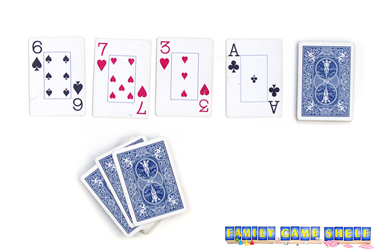 The Peanuts Card game set up
