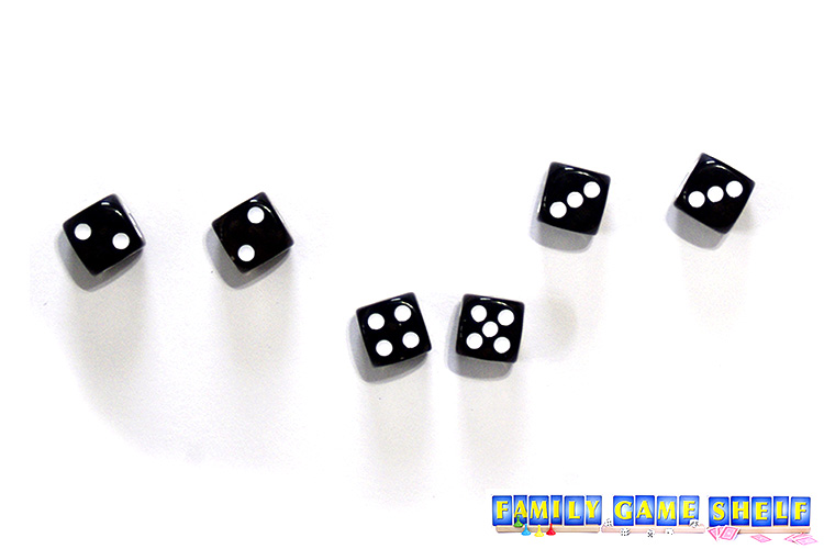 A Midnight dice game player with a roll of 2, 2, 3, 3, 4, 5