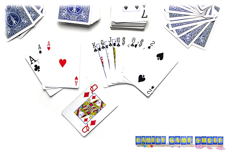 A Frustration Rummy player with a set of three and a run of 8 spades