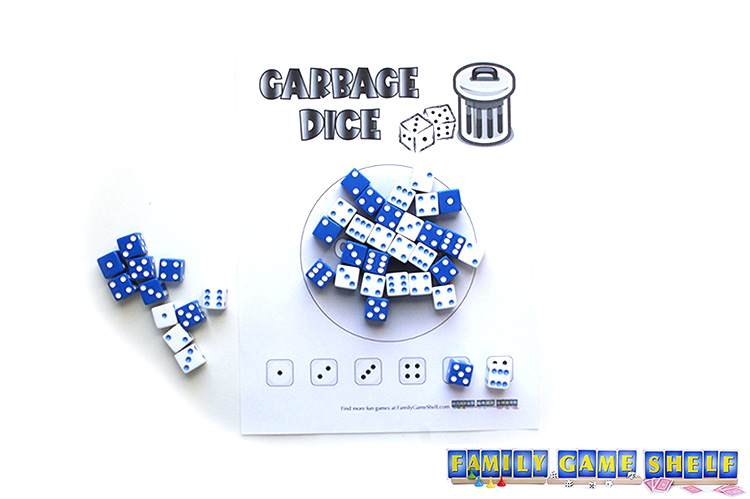 Garbage dice player with dice winning the game