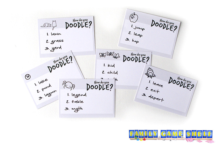 How do you Doodle card game cards