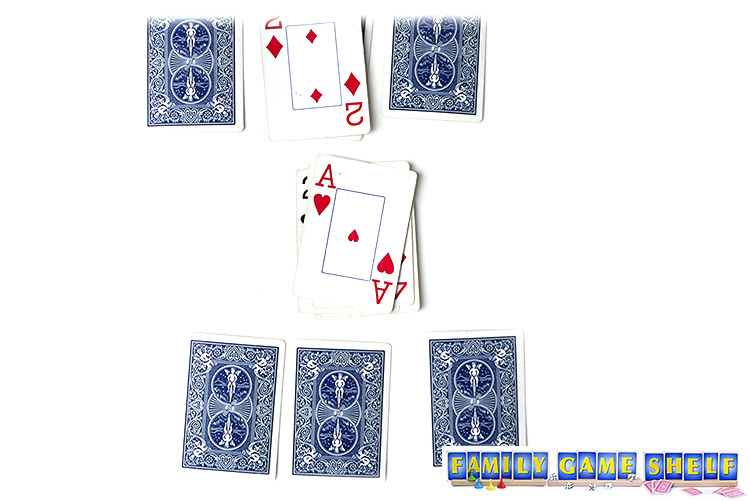 A player who has played all the cards in her hand and in her face up palace