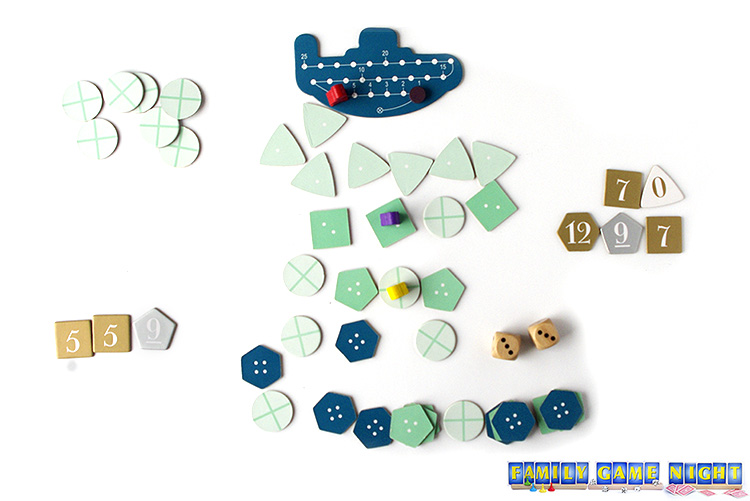 The player's earned treasure chips at the end of the game.