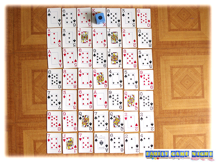 Mini Golf Card game set up
