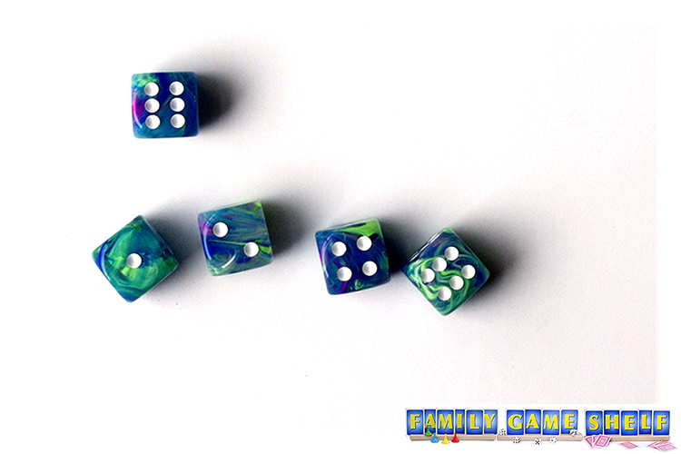 Ship Captain Crew player with a roll of 6, 1, 2, 4, 6