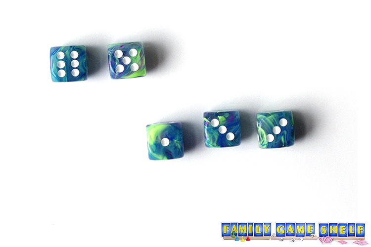 Player with a roll of 6, 5 1, 3, 3