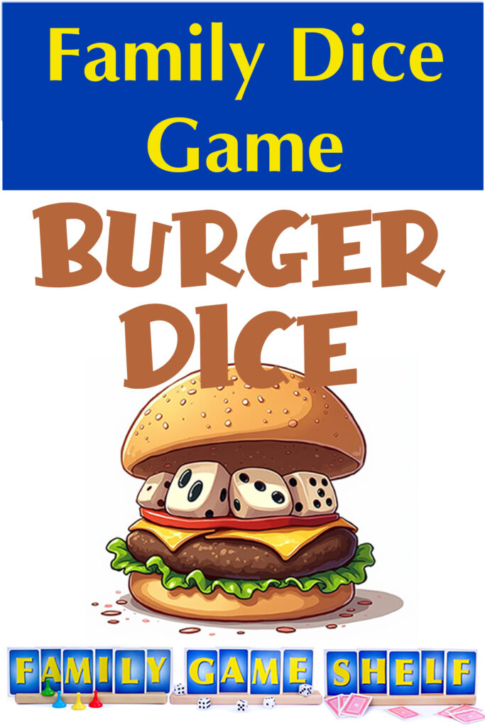 Burger Dice family dice game pin