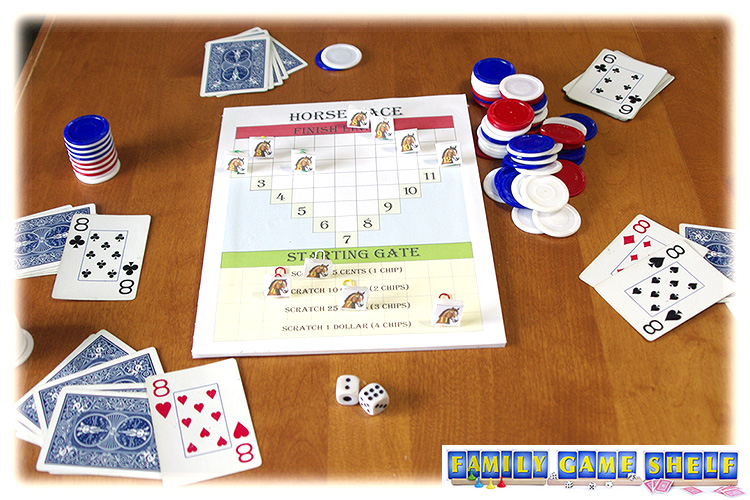 The players with the 8 cards get to share the chips from the middle. 
