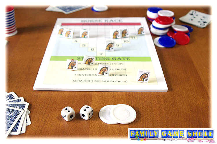 A player has rolled 4 which is a scratch horse and has to paly