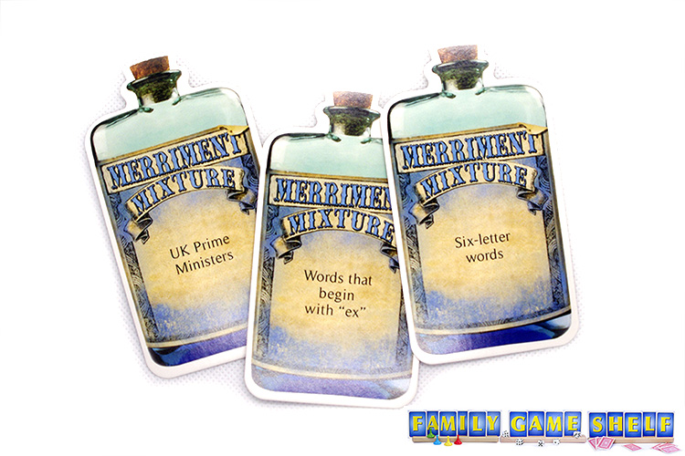 Some harder cards from Clarendon’s Merriment Mixture Categories Game