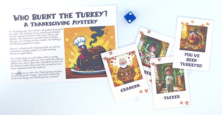 Who Burnt the Turkey a Thanksgiving Mystery game