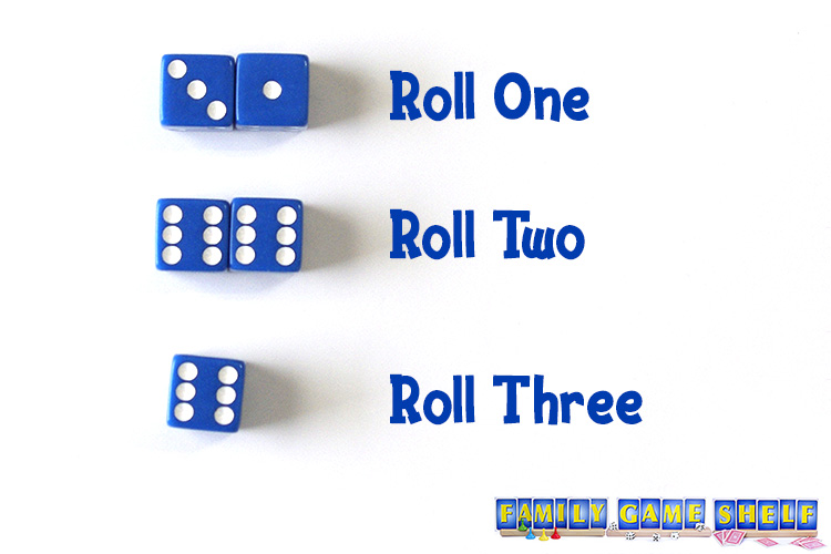 A 21 dice game player with a combined score of 22