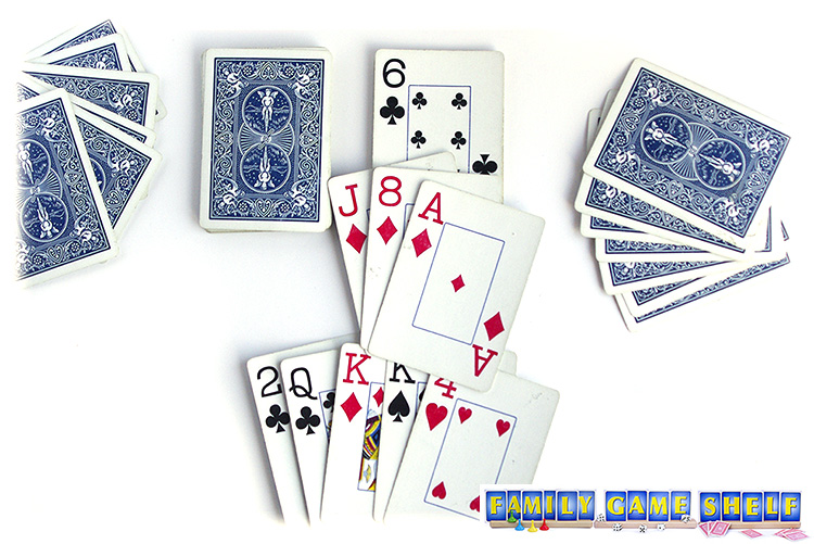 A Six Seven card game player playing a jack with an ace and an eight