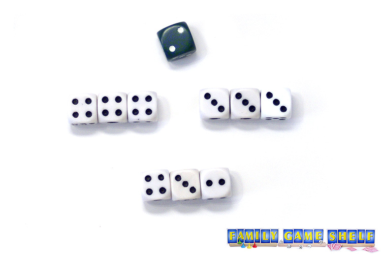 Grumpy Dice game player with a 2 books and a run all without using the blue Grumpy dice.