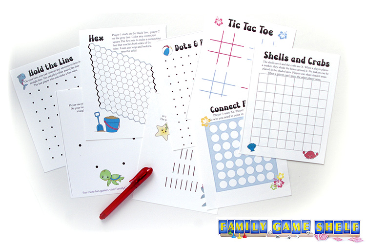 Student gifts showing pen and paper games with a mini pen