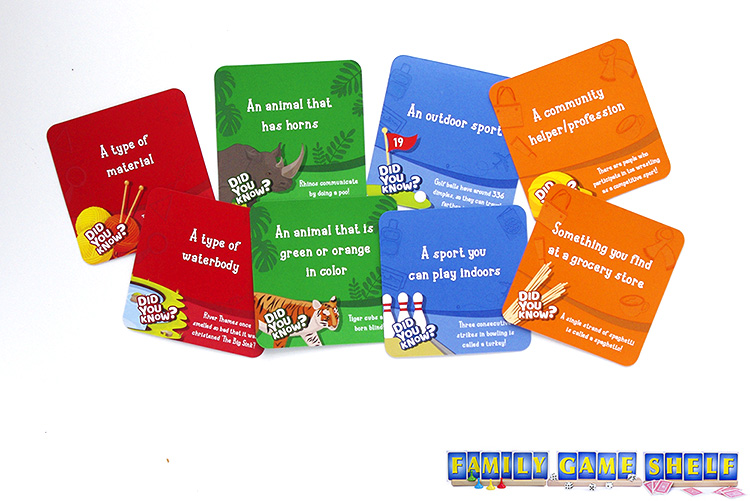 Rapid Rumble category cards